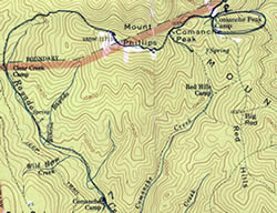 Topo map of our Day 7 hike.